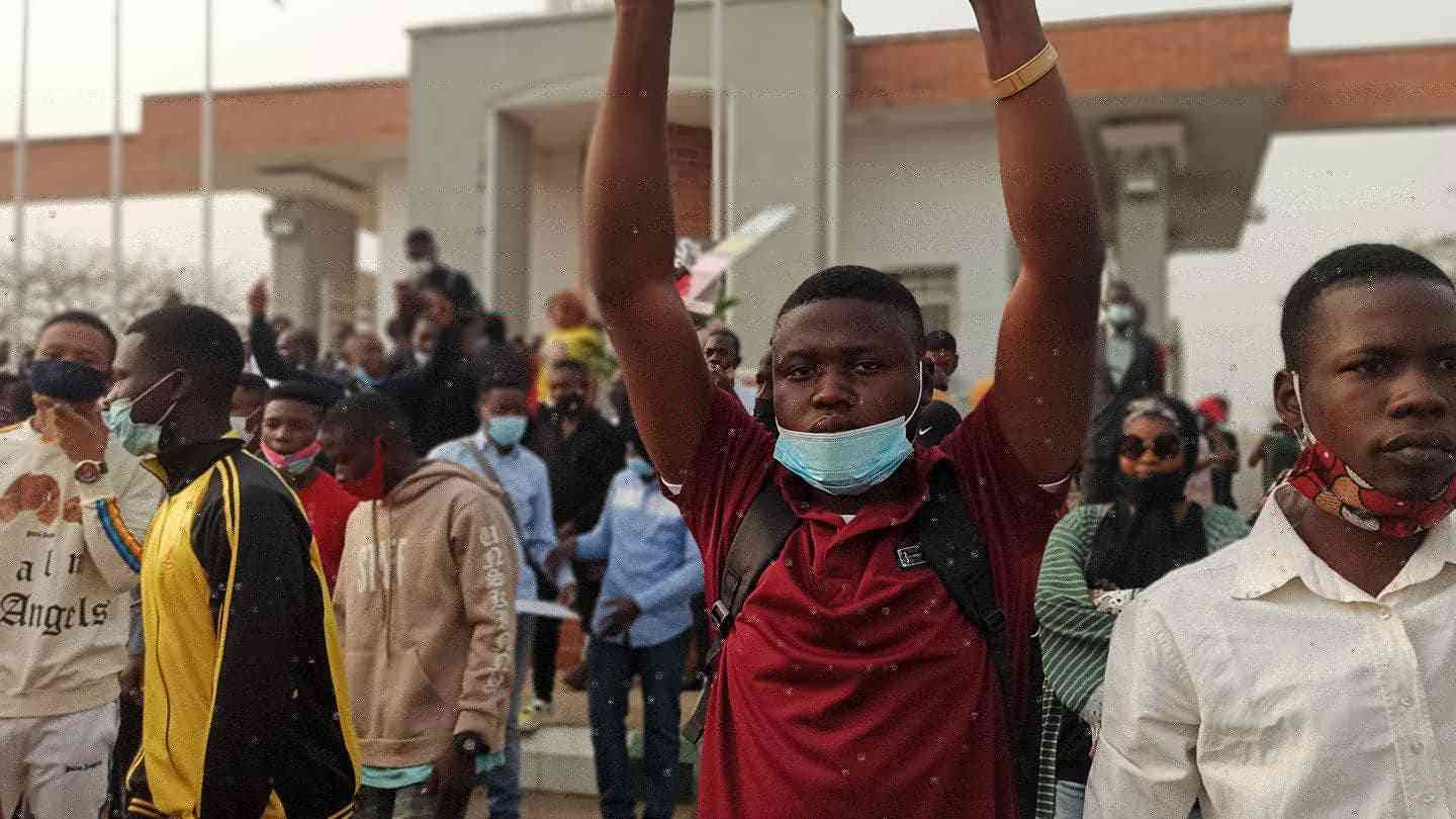 UniAbuja students protest unfair policies implemented by its VC